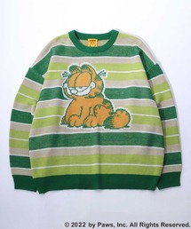 GARFIELD(ガーフィールド)ボーダー柄キャラクターセーターニット メンズ レディース/プルオーバートップス