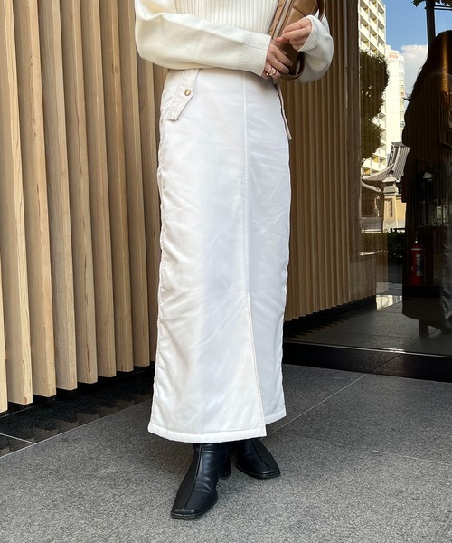 CAPRICIEUX LE'MAGE（カプリシューレマージュ）の「MA1スカート（スカート・レディース・オフホワイト/カーキ・FREE）」の19枚目の写真