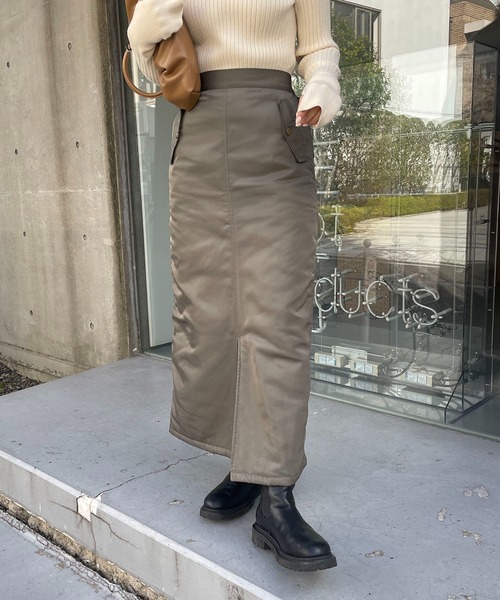 CAPRICIEUX LE'MAGE（カプリシューレマージュ）の「MA1スカート（スカート・レディース・オフホワイト/カーキ・FREE）」の12枚目の写真