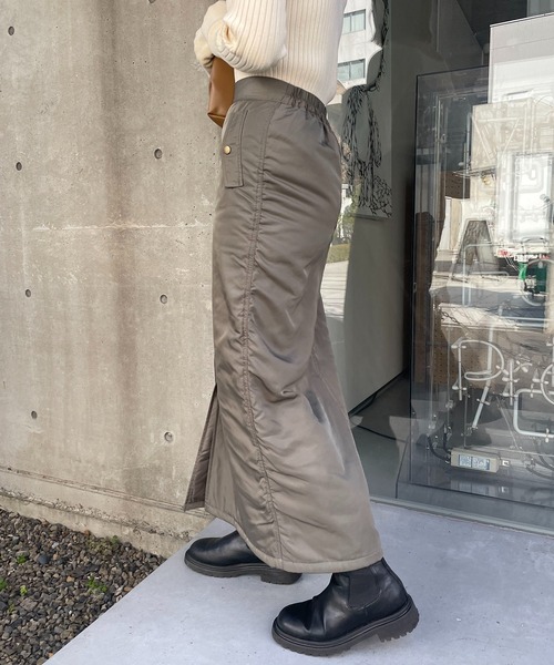 CAPRICIEUX LE'MAGE（カプリシューレマージュ）の「MA1スカート（スカート・レディース・オフホワイト/カーキ・FREE）」の15枚目の写真