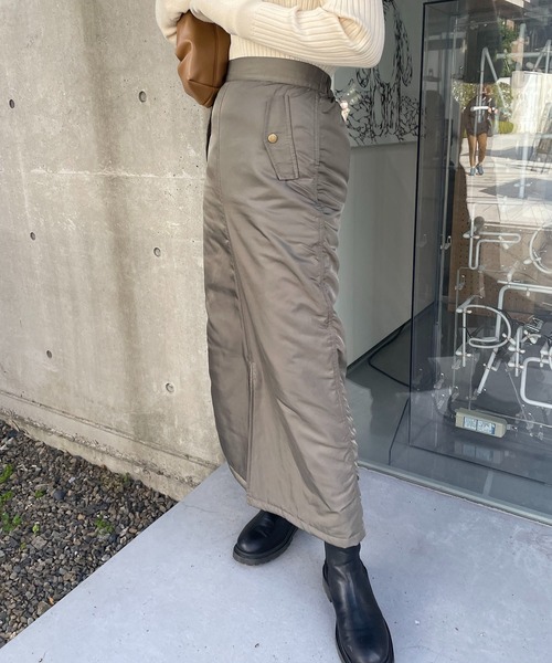 CAPRICIEUX LE'MAGE（カプリシューレマージュ）の「MA1スカート（スカート・レディース・オフホワイト/カーキ・FREE）」の18枚目の写真