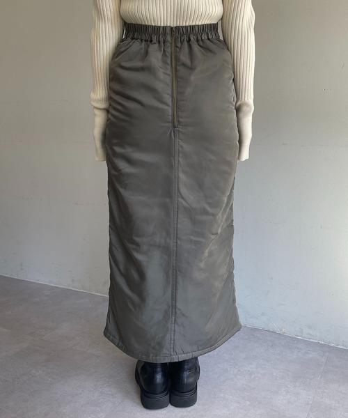 CAPRICIEUX LE'MAGE（カプリシューレマージュ）の「MA1スカート（スカート・レディース・オフホワイト/カーキ・FREE）」の8枚目の写真