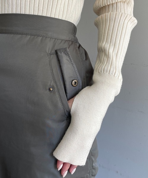 CAPRICIEUX LE'MAGE（カプリシューレマージュ）の「MA1スカート（スカート・レディース・オフホワイト/カーキ・FREE）」の5枚目の写真