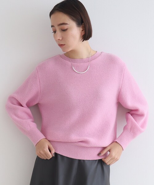 【通勤/ウール】ガーター編みプルオーバー