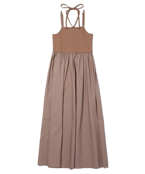 GeeRA（ジーラ）の「異素材キャミワンピース（ワンピース・レディース・モカ/ネイビー/ピンク/ブラック・SMALL/MEDIUM/LARGE/X-LARGE）」の6枚目の写真