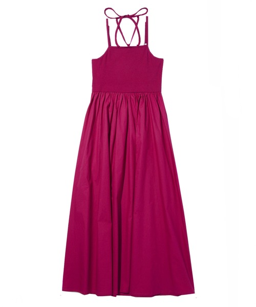 GeeRA（ジーラ）の「異素材キャミワンピース（ワンピース・レディース・モカ/ネイビー/ピンク/ブラック・SMALL/MEDIUM/LARGE/X-LARGE）」の8枚目の写真