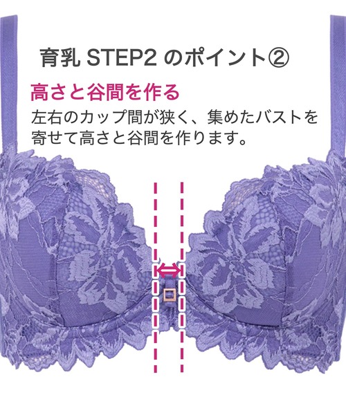 BRADELIS NEWYORK(ブラデリスニューヨーク)の「ベルステップ2ブラ23S1 ブラデリス 育乳補整 補正下着(ブラジャー・レディース・バイオレット/ブラック/オレンジ・C70/D70/E70/F70/C65/C75/G75/D65/F75/B70/B75/D75/E65/F80/G65/D80/E75/E80/F65/G70/G80)」の19枚目の写真