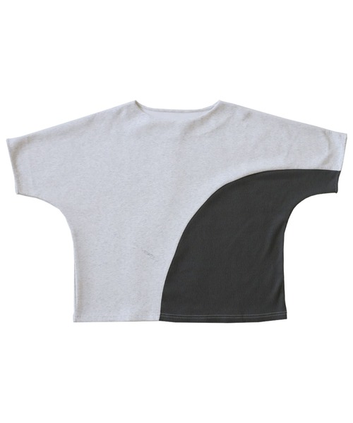 antiqua（アンティカ）の「配色リブ切り替えトップス（Tシャツ/カットソー・レディース・ブラック/杢グレー・FREE）」の22枚目の写真