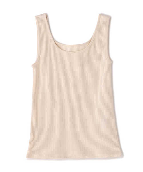 N.(N. Natural Beauty Basic)(エヌエヌナチュラルビューティーベーシック)の「◆三角テレコタンクトップ(タンクトップ・レディース・モカ/ブラック/オフホワイト・MEDIUM)」の11枚目の写真