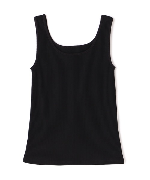 N.(N. Natural Beauty Basic)(エヌエヌナチュラルビューティーベーシック)の「◆三角テレコタンクトップ(タンクトップ・レディース・モカ/ブラック/オフホワイト・MEDIUM)」の1枚目の写真