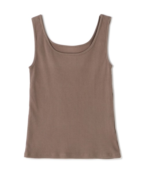 N.(N. Natural Beauty Basic)(エヌエヌナチュラルビューティーベーシック)の「◆三角テレコタンクトップ(タンクトップ・レディース・モカ/ブラック/オフホワイト・MEDIUM)」の3枚目の写真