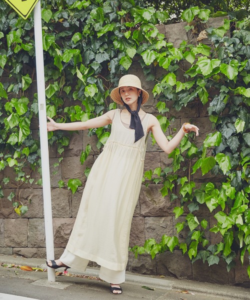 N.(N. Natural Beauty Basic)(エヌエヌナチュラルビューティーベーシック)の「◆三角テレコタンクトップ(タンクトップ・レディース・モカ/ブラック/オフホワイト・MEDIUM)」の15枚目の写真