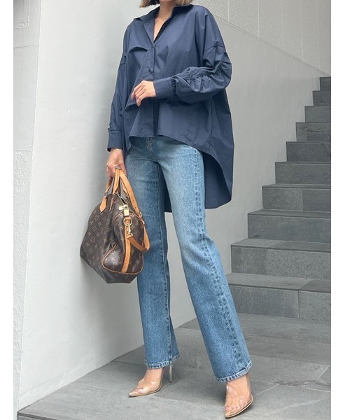 Vicente(ヴィセンテ)の「Vicente flare long denim(デニムパンツ・レディース・ブルー・SMALL/MEDIUM/X-SMALL)」の4枚目の写真