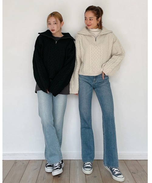 Vicente(ヴィセンテ)の「Vicente flare long denim(デニムパンツ・レディース・ブルー・SMALL/MEDIUM/X-SMALL)」の9枚目の写真