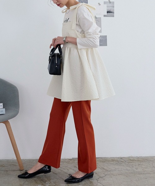 KOBE LETTUCE(コウベレタス)の「ぽこぽこショルダーリボンキャミブラウス(シャツ/ブラウス・レディース・アイボリー/ピンク系/ブラック/ブラウン系・FREE)」の6枚目の写真