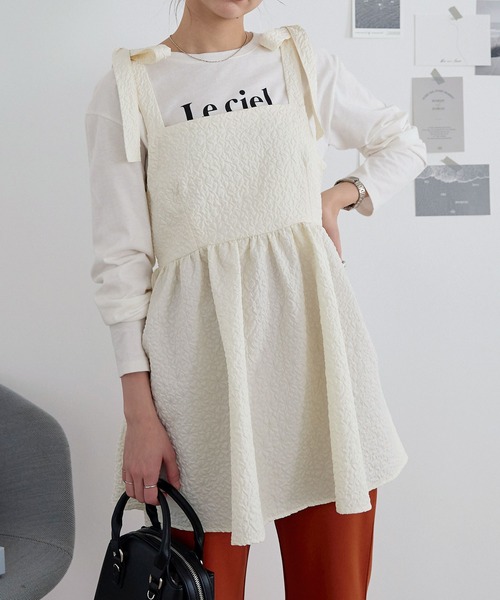 KOBE LETTUCE(コウベレタス)の「ぽこぽこショルダーリボンキャミブラウス(シャツ/ブラウス・レディース・アイボリー/ピンク系/ブラック/ブラウン系・FREE)」の12枚目の写真