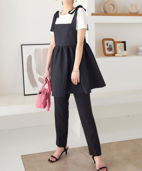 KOBE LETTUCE(コウベレタス)の「ぽこぽこショルダーリボンキャミブラウス(シャツ/ブラウス・レディース・アイボリー/ピンク系/ブラック/ブラウン系・FREE)」の14枚目の写真