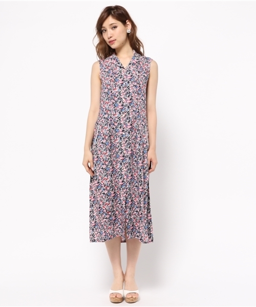 ROSE BUD（ローズバッド）の「LOP-15139 OPEN/C SLV-LESS LONG DRESS（ワンピース・レディース・グリーン/ネイビー・ONE SIZE）」の6枚目の写真
