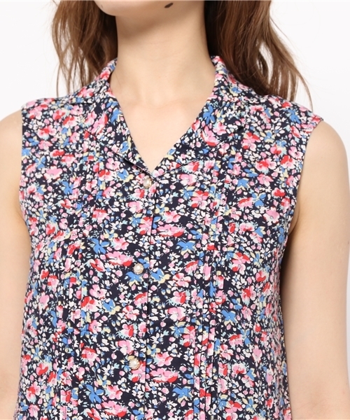 ROSE BUD（ローズバッド）の「LOP-15139 OPEN/C SLV-LESS LONG DRESS（ワンピース・レディース・グリーン/ネイビー・ONE SIZE）」の3枚目の写真