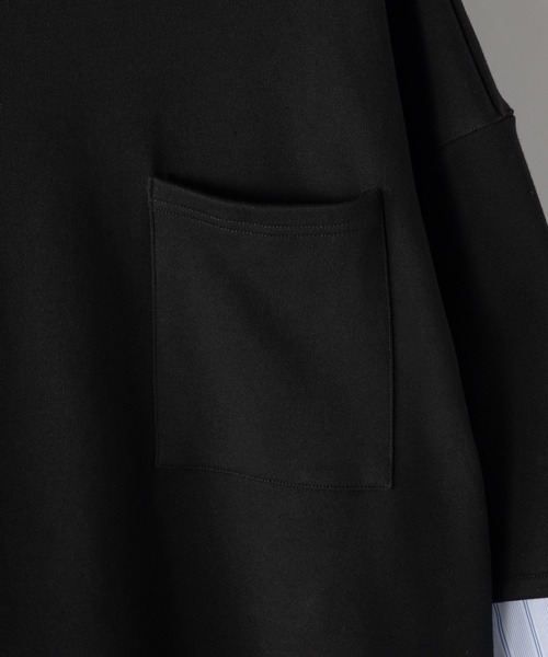 DOOPZ（ドープス）の「レイヤードスリーブフーディー（パーカー・メンズ・グレイッシュベージュ/ブラック・SMALL/MEDIUM/LARGE）」の5枚目の写真