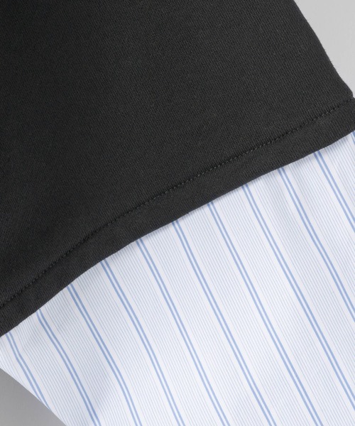 DOOPZ（ドープス）の「レイヤードスリーブフーディー（パーカー・メンズ・グレイッシュベージュ/ブラック・SMALL/MEDIUM/LARGE）」の7枚目の写真