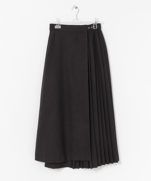 LAATO（ラート）の「HALF PLEATED SKIRT（スカート・レディース・ブラック/オフホワイト・FREE）」の10枚目の写真