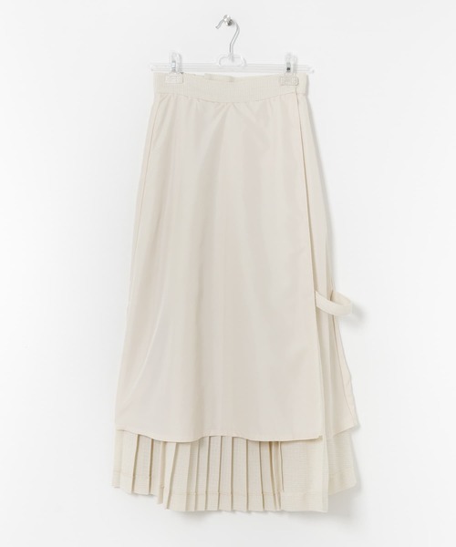 LAATO（ラート）の「HALF PLEATED SKIRT（スカート・レディース・ブラック/オフホワイト・FREE）」の16枚目の写真