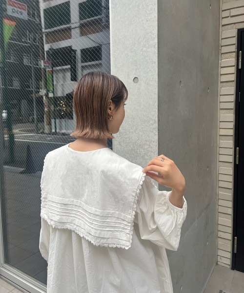 I_am（アイアム）の「big collar midi ops（ワンピース・レディース・ブラック/アイボリー・FREE）」の20枚目の写真