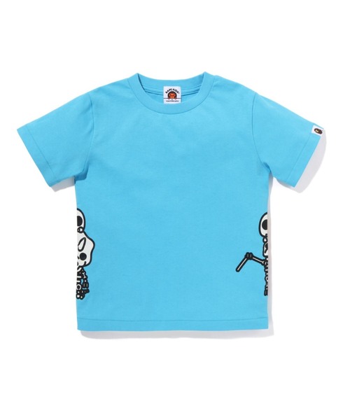 A BATHING APE（アベイシングエイプ）の「GLOW IN THE DARK BONE DINOSAUR TEE K（Tシャツ/カットソー・キッズ・グリーン/イエロー/ホワイト/サックスブルー・110/120/100/140/130/90）」の4枚目の写真