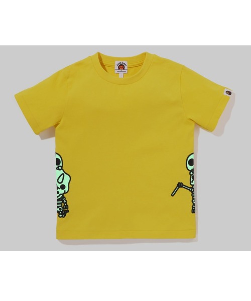 A BATHING APE（アベイシングエイプ）の「GLOW IN THE DARK BONE DINOSAUR TEE K（Tシャツ/カットソー・キッズ・グリーン/イエロー/ホワイト/サックスブルー・110/120/100/140/130/90）」の5枚目の写真