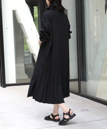 【MAISON BREEZE】バックプリーツロングシャツワンピース SCCH329