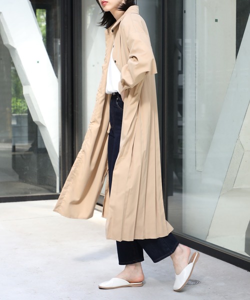 MAISON BREEZE（メゾンブリーズ）の「【MAISON BREEZE】バックプリーツロングシャツワンピース SCCH329（シャツワンピース・レディース・グレー/アイボリー/ブラック/ベージュ・FREE）」の14枚目の写真