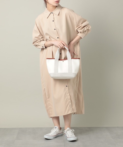 MAISON BREEZE（メゾンブリーズ）の「【MAISON BREEZE】バックプリーツロングシャツワンピース SCCH329（シャツワンピース・レディース・グレー/アイボリー/ブラック/ベージュ・FREE）」の10枚目の写真