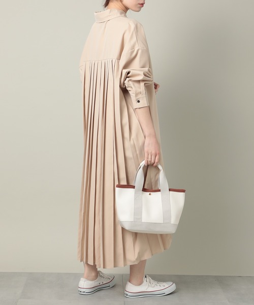 MAISON BREEZE（メゾンブリーズ）の「【MAISON BREEZE】バックプリーツロングシャツワンピース SCCH329（シャツワンピース・レディース・グレー/アイボリー/ブラック/ベージュ・FREE）」の12枚目の写真