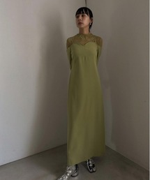 Ameri（アメリ）の「LACE TOP SET FASCINATION DRESS（ワンピース