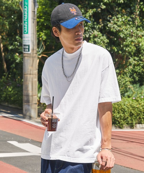 LOS ANGELES APPAREL(ロサンゼルスアパレル)の「LOS ANGELES APPAREL/ロサンゼルスアパレル 6.5oz Garment Dye CrewNeck S/S Tee オーバーサイズ ガーメントダイ半袖Tシャツ(Tシャツ/カットソー・メンズ・ホワイト/ブラック/ネイビー/グレー/サックスブルー・M/L/XL)」の7枚目の写真