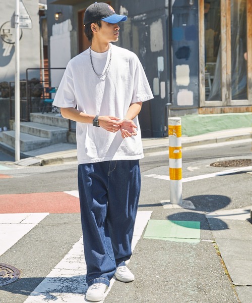 LOS ANGELES APPAREL(ロサンゼルスアパレル)の「LOS ANGELES APPAREL/ロサンゼルスアパレル 6.5oz Garment Dye CrewNeck S/S Tee オーバーサイズ ガーメントダイ半袖Tシャツ(Tシャツ/カットソー・メンズ・ホワイト/ブラック/ネイビー/グレー/サックスブルー・M/L/XL)」の12枚目の写真