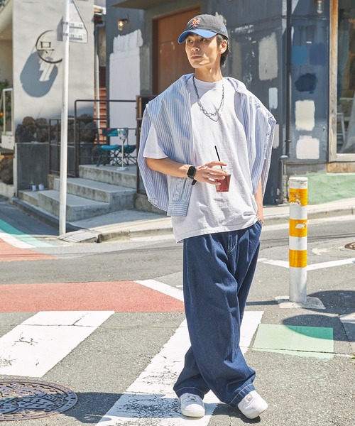 LOS ANGELES APPAREL(ロサンゼルスアパレル)の「LOS ANGELES APPAREL/ロサンゼルスアパレル 6.5oz Garment Dye CrewNeck S/S Tee オーバーサイズ ガーメントダイ半袖Tシャツ(Tシャツ/カットソー・メンズ・ホワイト/ブラック/ネイビー/グレー/サックスブルー・M/L/XL)」の13枚目の写真