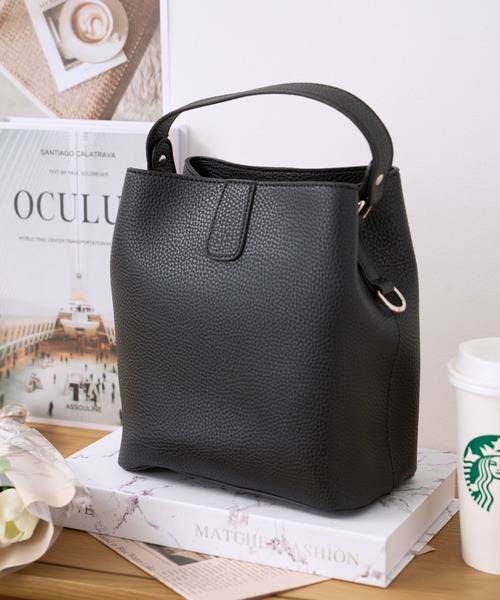 Ada.(エイダ)の「2WAY ワンハンドル スクエアバッグ(ハンドバッグ・レディース・アイボリー/ブルー系その他/ベージュ/ブラウン/ブラック・FREE)」の4枚目の写真