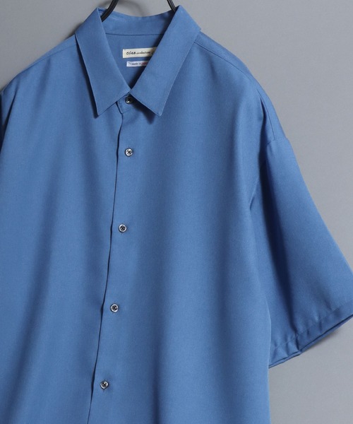 ANPAS(アンパス)の「MADE IN JAPAN Reflax(R) Oversized Half-Sleeve Shirt/日本製 リフラクス オーバーサイズ レギュラーカラー 半袖 とろみシャツ 国産 メンズ 春夏 トップス(シャツ/ブラウス・メンズ・セージグリーン/ブルー/グレー/ブラック/パープル/イエロー/ホワイト/チャコール/ボルドー/マスタード/ロイヤルブルー・M/L)」の7枚目の写真