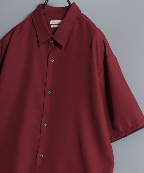 ANPAS(アンパス)の「MADE IN JAPAN Reflax(R) Oversized Half-Sleeve Shirt/日本製 リフラクス オーバーサイズ レギュラーカラー 半袖 とろみシャツ 国産 メンズ 春夏 トップス(シャツ/ブラウス・メンズ・セージグリーン/ブルー/グレー/ブラック/パープル/イエロー/ホワイト/チャコール/ボルドー/マスタード/ロイヤルブルー・M/L)」の11枚目の写真