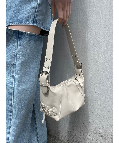 ENVYM(アンビー)の「アイレットデザインハンドBAG(ハンドバッグ・レディース・ブラック/アイボリー・FREE)」の10枚目の写真