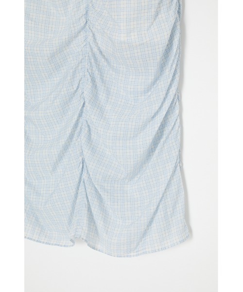 MOUSSY（マウジー）の「GATHER WASHER SKIRT（スカート・レディース・ホワイト/オレンジ/ブルー系その他・2/1）」の5枚目の写真