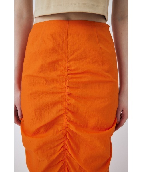 MOUSSY（マウジー）の「GATHER WASHER SKIRT（スカート・レディース・ホワイト/オレンジ/ブルー系その他・2/1）」の12枚目の写真