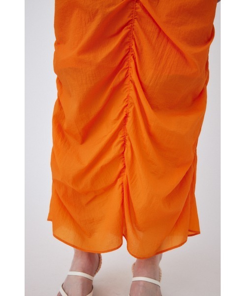 MOUSSY（マウジー）の「GATHER WASHER SKIRT（スカート・レディース・ホワイト/オレンジ/ブルー系その他・2/1）」の8枚目の写真