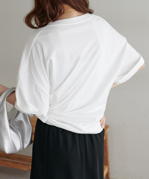 DISCOAT（ディスコート）の「【WEB限定】CamBridgeスーベニアビックTシャツ《ユニセックス》（Tシャツ/カットソー・レディース・ホワイト/ブラウン/ライトベージュ・FREE）」の8枚目の写真