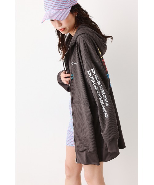 RODEO CROWNS WIDE BOWL(ロデオクラウンズワイドボウル)の「S/W THERMAL ZIP PK(パーカー・レディース・ライトブルー/オフホワイト/ブラック・FREE)」の5枚目の写真