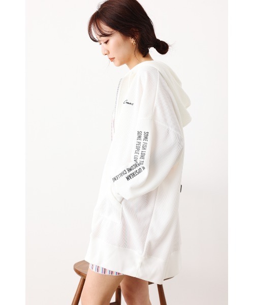 RODEO CROWNS WIDE BOWL(ロデオクラウンズワイドボウル)の「S/W THERMAL ZIP PK(パーカー・レディース・ライトブルー/オフホワイト/ブラック・FREE)」の15枚目の写真