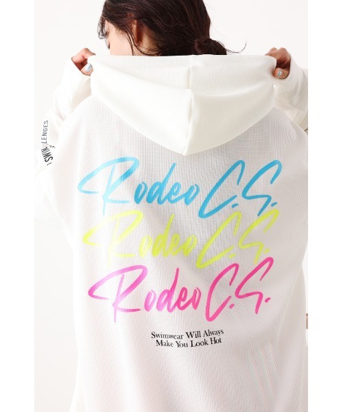 RODEO CROWNS WIDE BOWL(ロデオクラウンズワイドボウル)の「S/W THERMAL ZIP PK(パーカー・レディース・ライトブルー/オフホワイト/ブラック・FREE)」の21枚目の写真