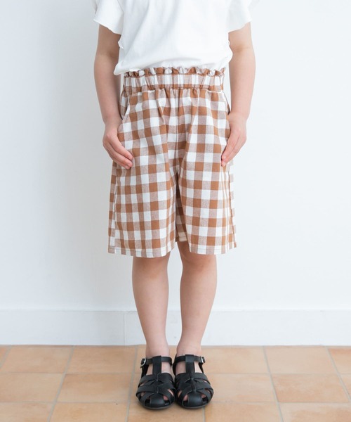 URBAN RESEARCH DOORS(アーバンリサーチドアーズ)の「ギンガムキュロット(KIDS)(その他パンツ・キッズ・ネイビー/キャメル・105/120/135)」の3枚目の写真